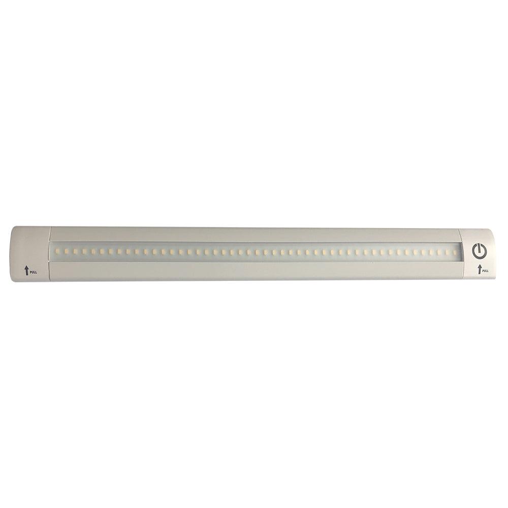 Lunasea 12" Adjustable Linear LED Light w/Built-In Touch Dimmer Switch - Cool White - Boat Gear USA