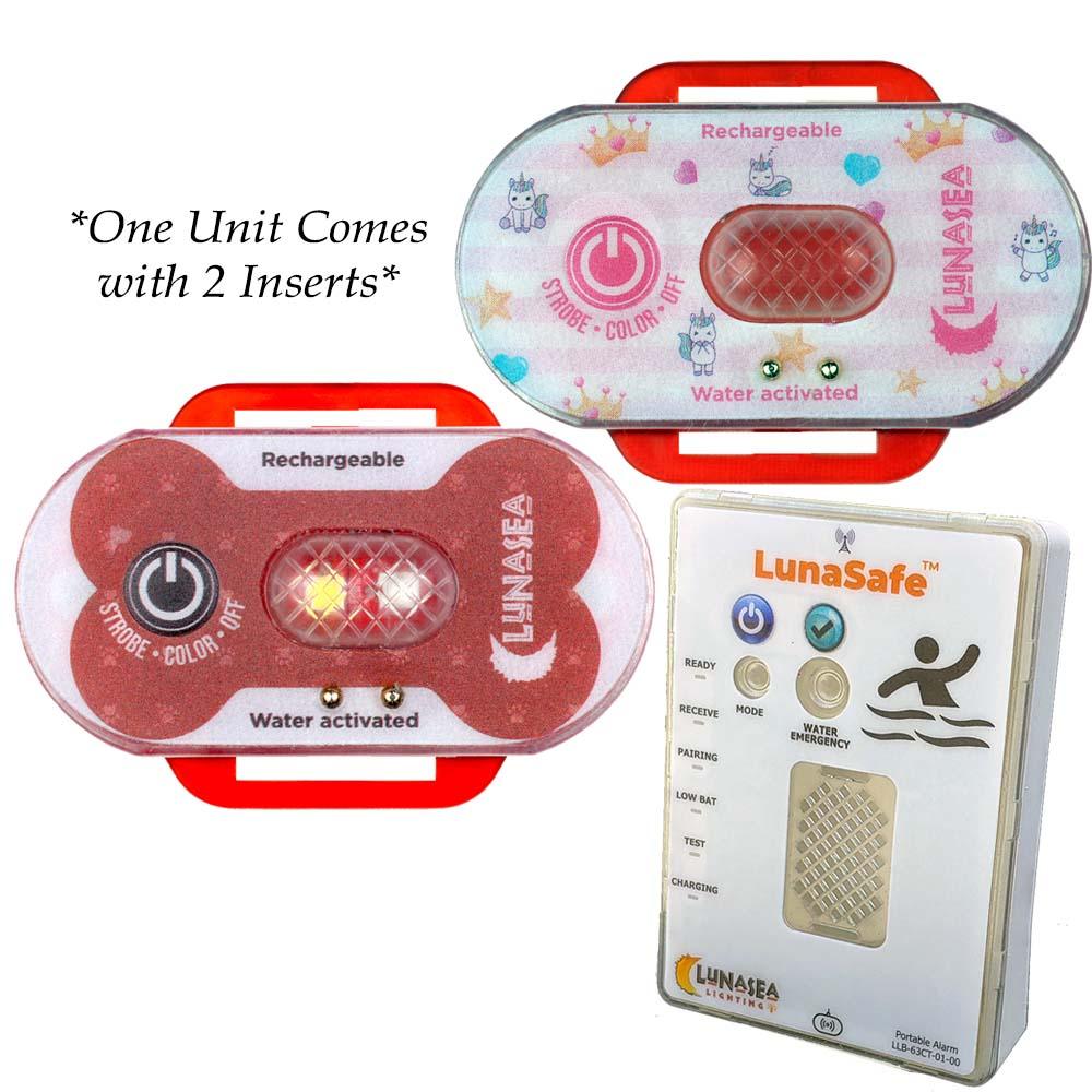 Lunasea Child/Pet Safety Water Activated Strobe Light w/RF Transmitter - Red Case - Boat Gear USA