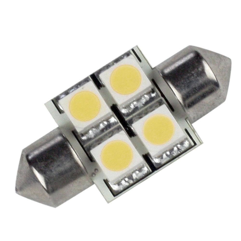 Lunasea Pointed Festoon 4 LED Light Bulb - 31mm - Cool White - Boat Gear USA