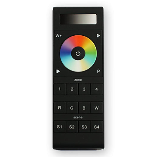 Lunasea RGBW Handheld 4-Zone Controller w/Color Wheel, 4 Memories, Batteries & Holder - Boat Gear USA