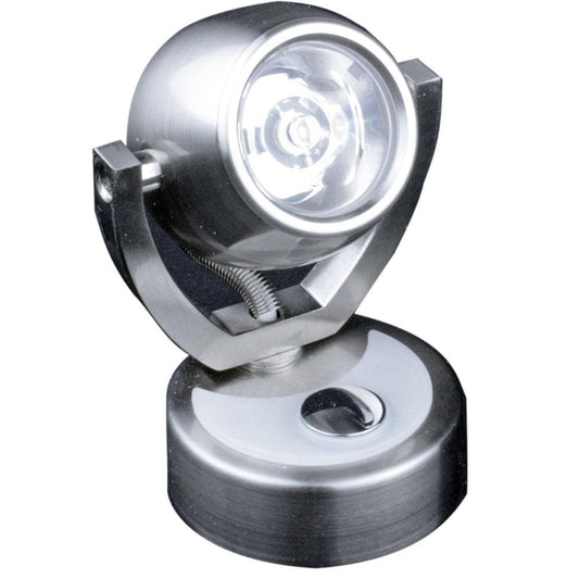 Lunasea Wall Mount LED Light w/Touch Dimming - Warm White/Brushed Nickel Finish - Rotating Light - Boat Gear USA