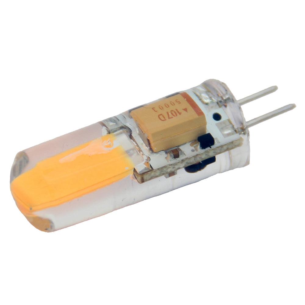 Lunasea Warm White G4 Bulb 2W 10-30VDC Bottom Pin Silicon Encapsulated - Boat Gear USA