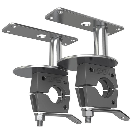 Magma Crossover Dual Horizontal Round Rail Mount - Standard Rails - Boat Gear USA