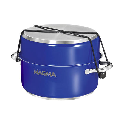 Magma Nestable 10 Piece Induction Non-Stick Enamel Finish Cookware Set - Cobalt Blue - Boat Gear USA