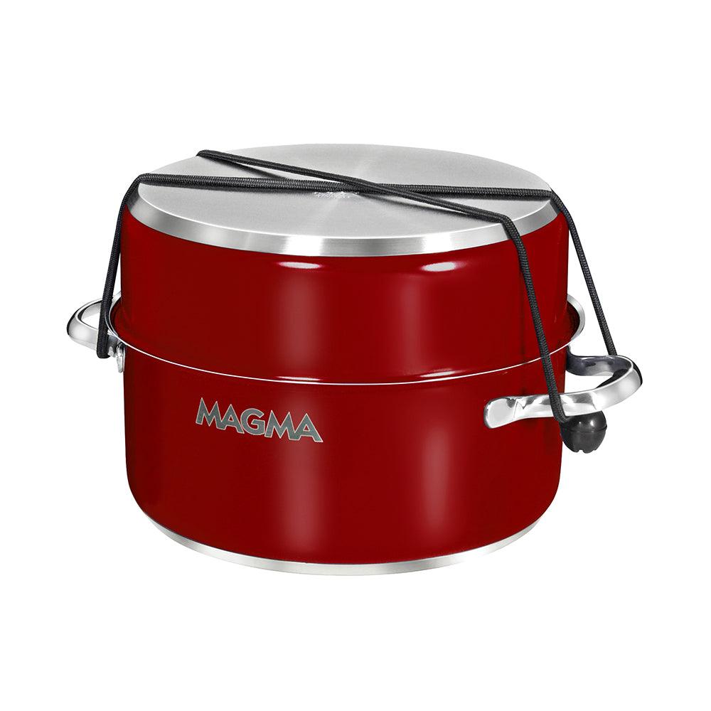 Magma Nestable 10 Piece Induction Non-Stick Enamel Finish Cookware Set - Magma Red - Boat Gear USA