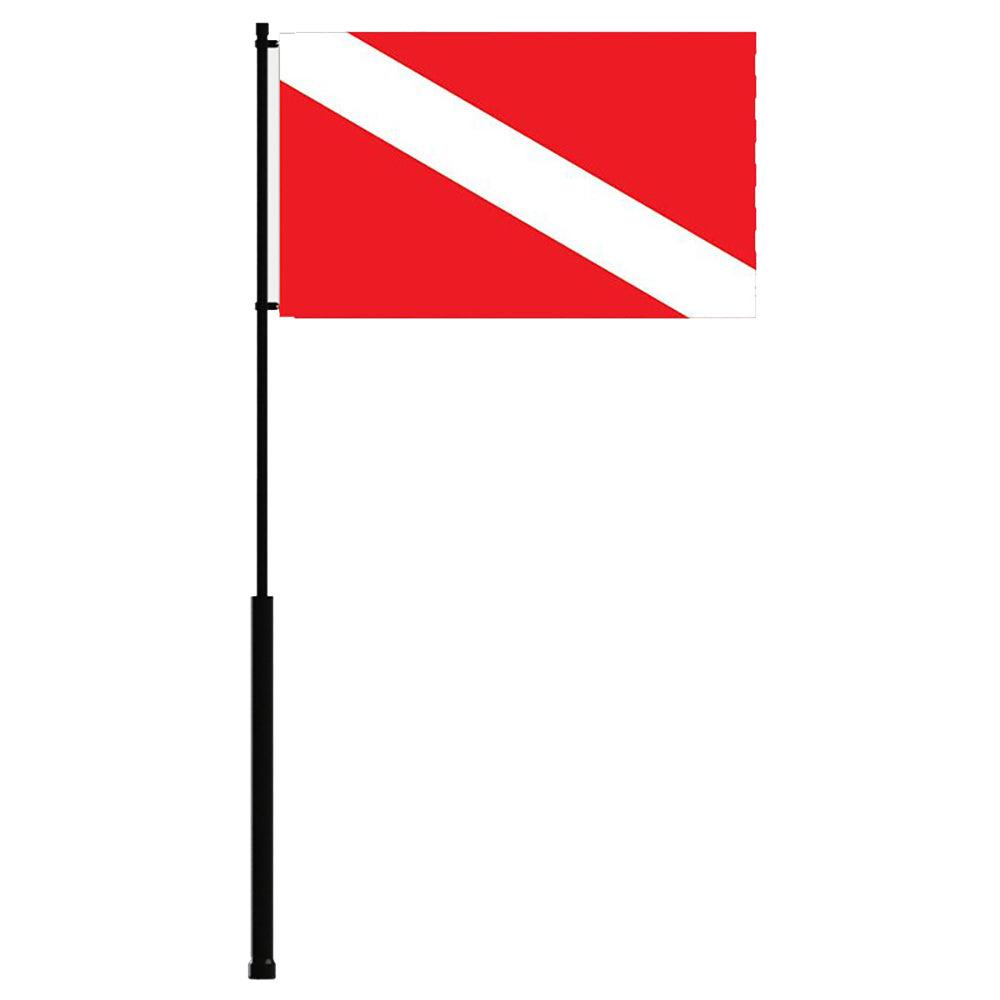 Mate Series Flag Pole - 72" w/Dive Flag - Boat Gear USA