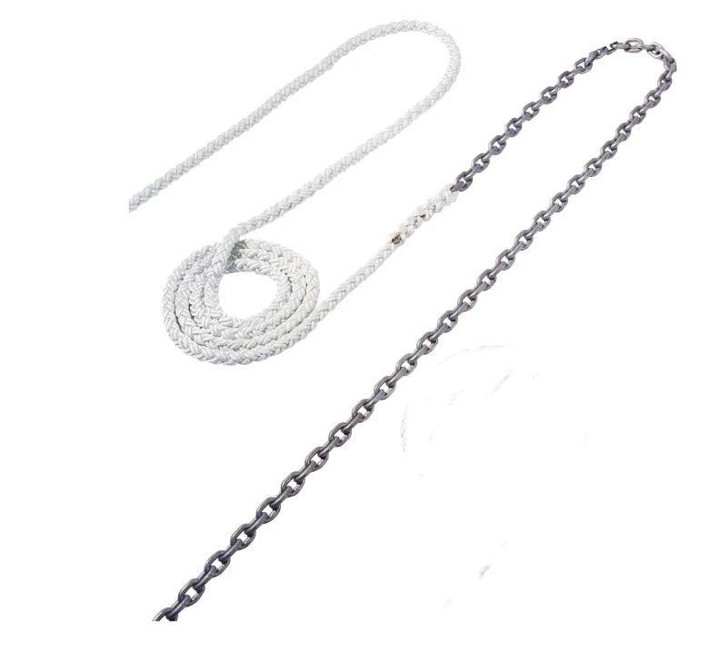 Maxwell 10' Of 1/4"" Ht Chain Splice To 300' Of 1/2"" Nylon Brait Line - Boat Gear USA