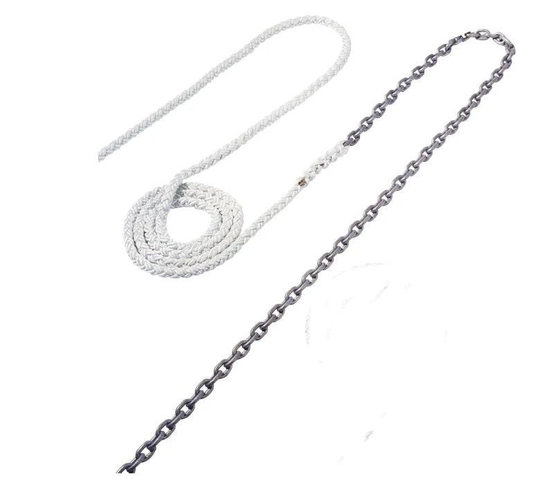 Maxwell 15' Of 1/4"" Ht Chain Splice To 150' Of 1/2"" Nylon Brait Line - Boat Gear USA
