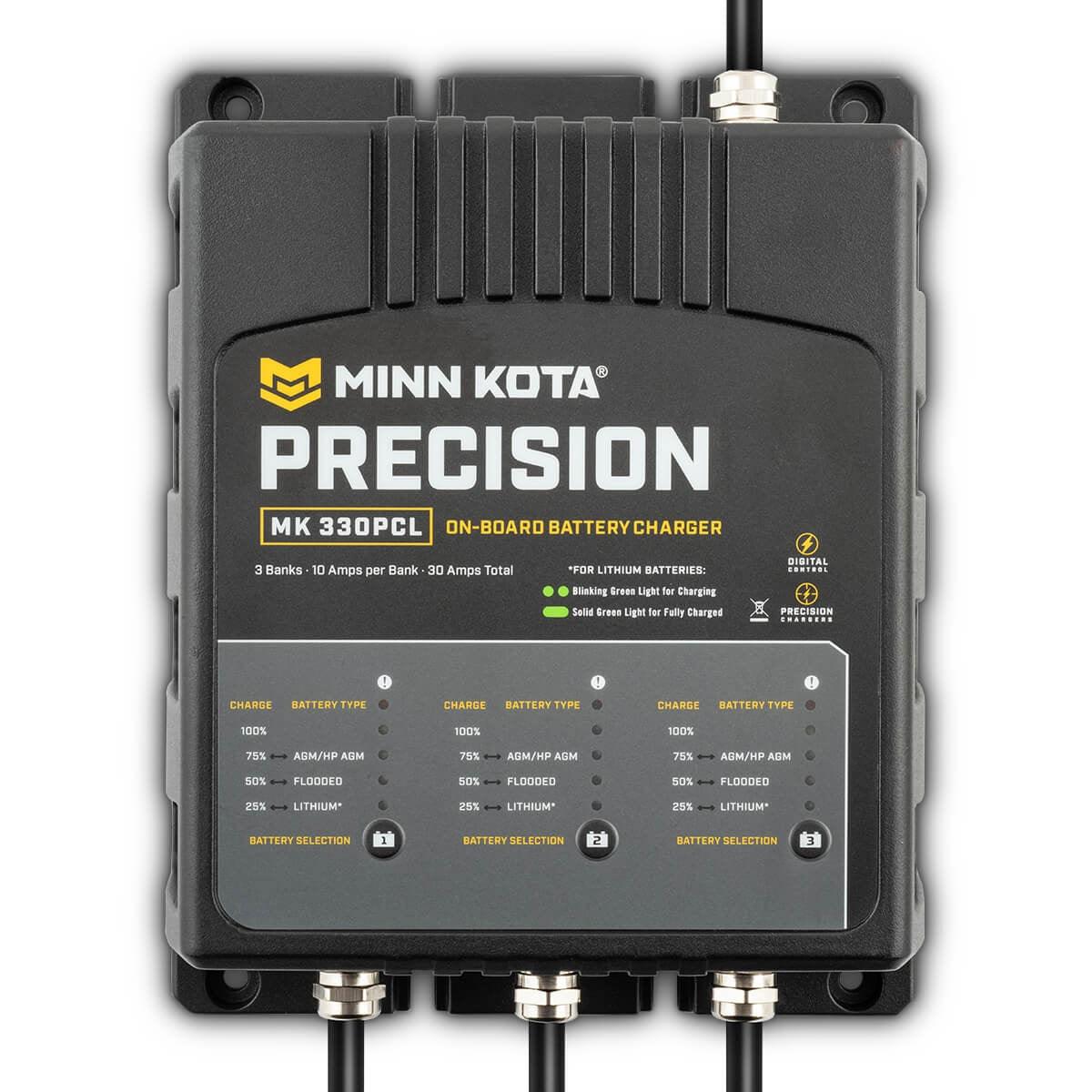 Minn Kota Mk330pcl Precision Charger 3 Bank 10 Amps - Boat Gear USA