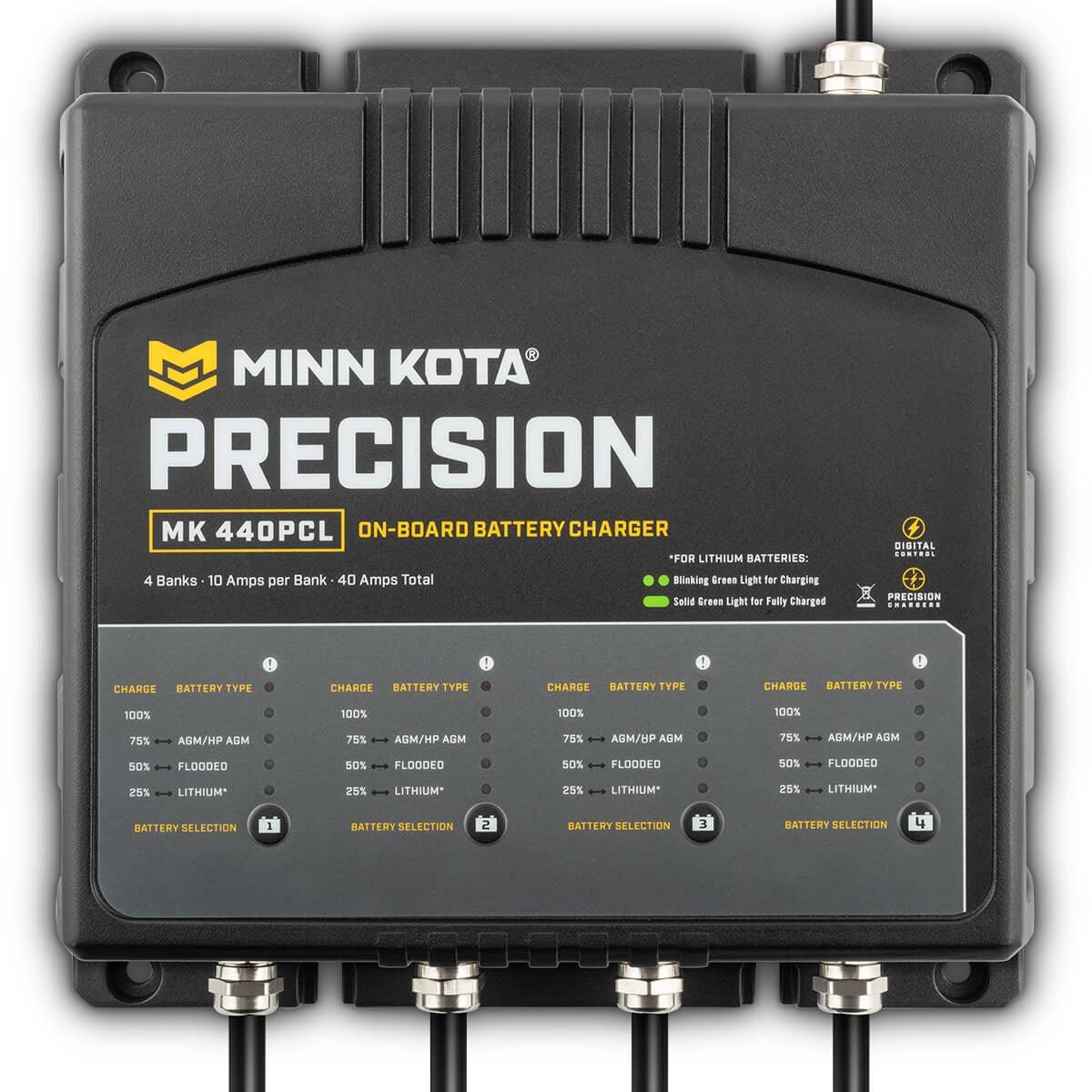 Minn Kota Mk440pcl Precision Charger 4 Bank 10 Amps - Boat Gear USA