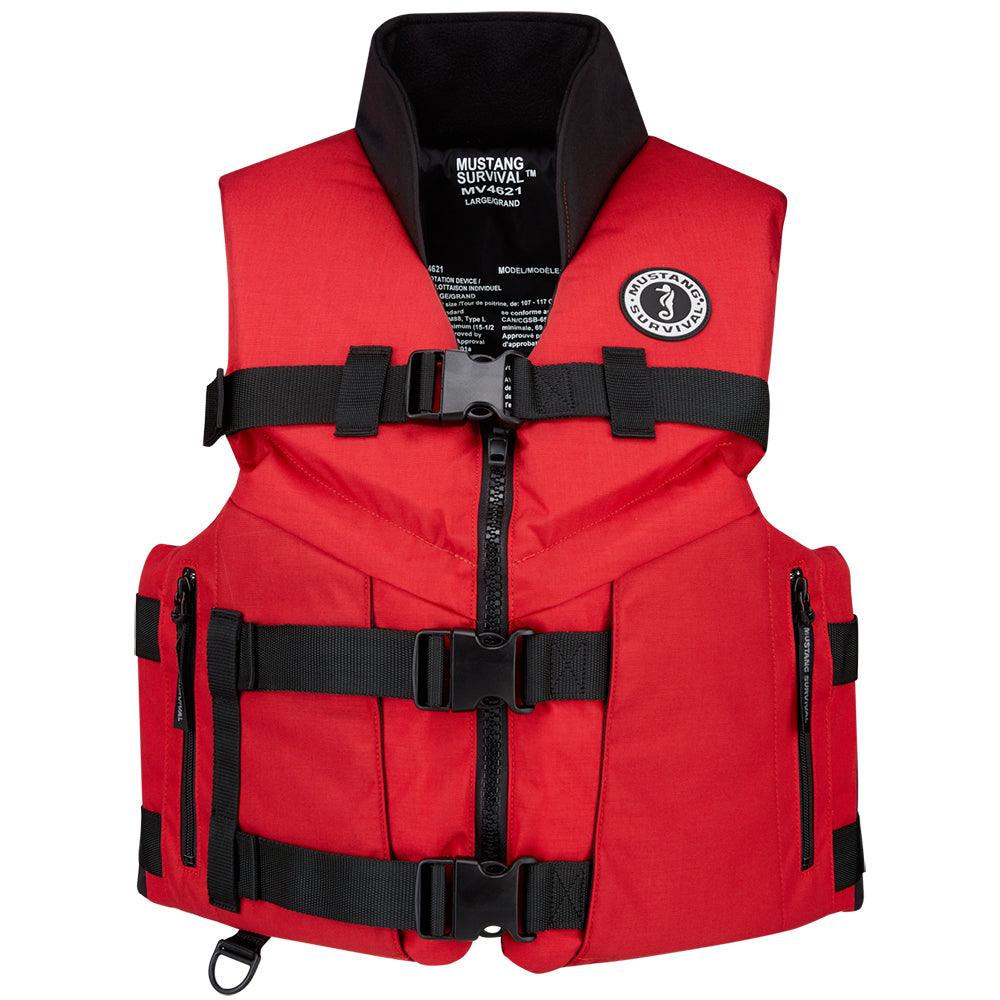 Mustang ACCEL 100 Fishing Foam Vest - Red/Black - XL - Boat Gear USA