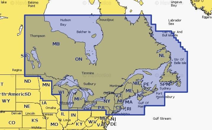 Navionics Plus Naus012r Canada, East And Greaqt Lakes Microsd - Boat Gear USA