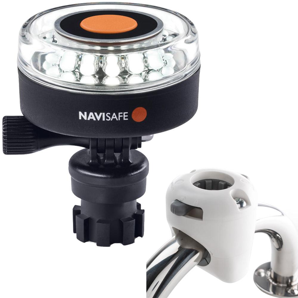 Navisafe Navilight 360° 2NM White w/Navimount Base & Rail Mount - White - Boat Gear USA