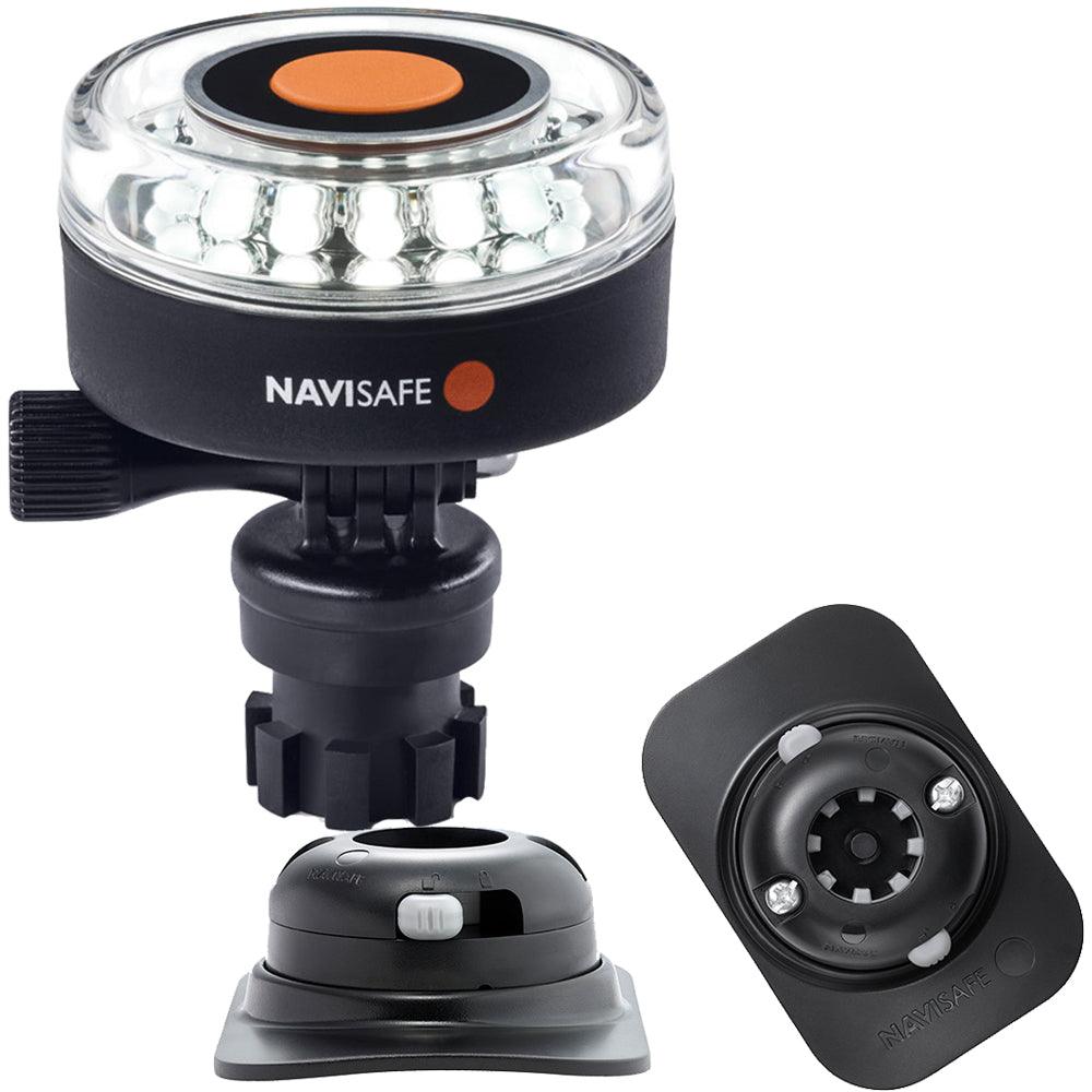 Navisafe Navilight 360° 2NM White w/Navimount Base & RIB Mount - Black - Boat Gear USA