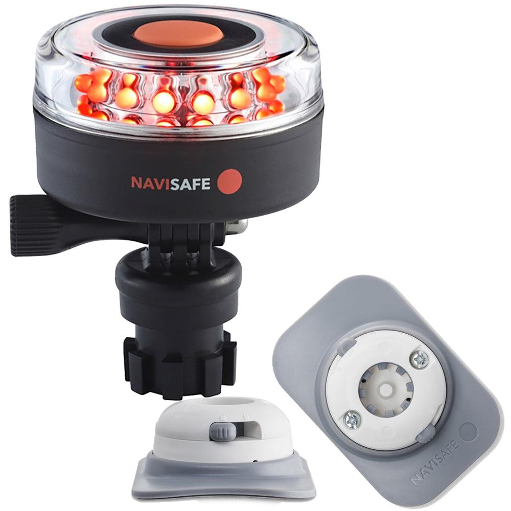 Navisafe Navilight All RED 360° 2NM w/Navimount Base & RIB Mount - White - Boat Gear USA