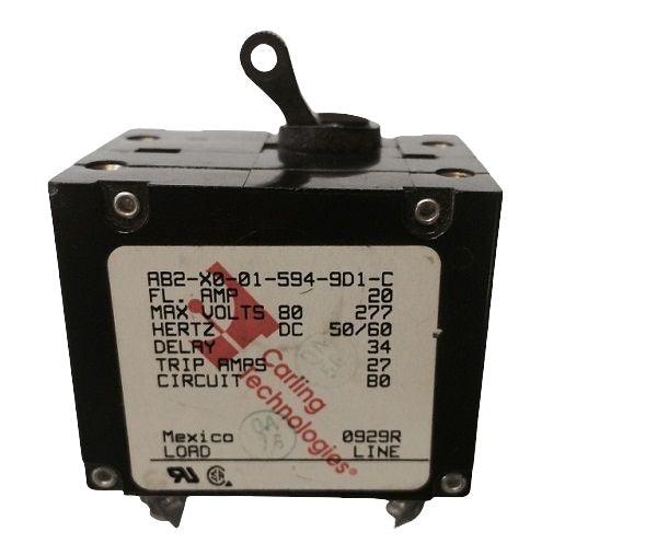 Newmar 20 Amp Double Pole Breaker W/ Black Throw - Boat Gear USA
