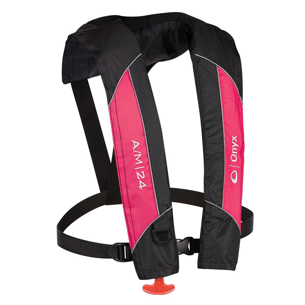 Onyx A/M-24 Automatic/Manual Inflatable PFD Life Jacket - Pink - Boat Gear USA