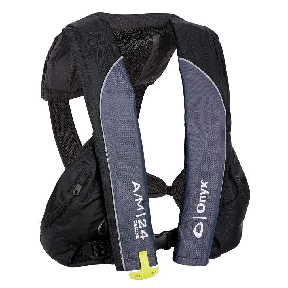 Onyx A/M-24 Deluxe Auto/Manual Inflatable PFD - Black - Adult Universal - Boat Gear USA