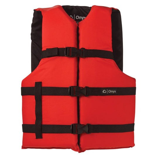 Onyx Nylon General Purpose Life Jacket - Adult Universal - Red - Boat Gear USA