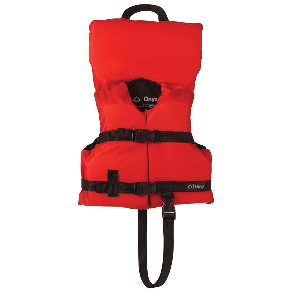 Onyx Nylon General Purpose Life Jacket - Infant/Child Under 50lbs - Red - Boat Gear USA