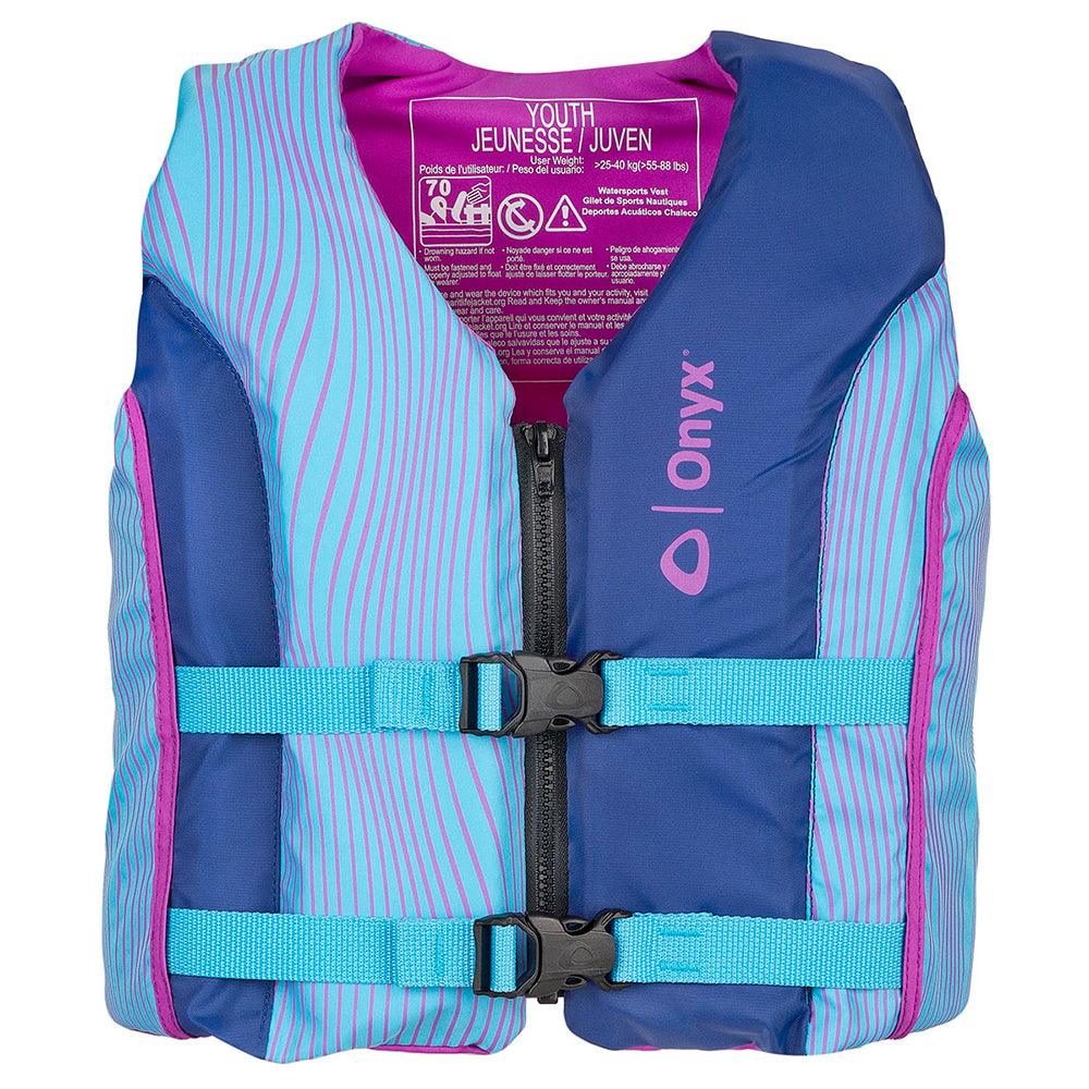 Onyx Shoal All Adventure Youth Paddle & Water Sports Life Jacket - Blue - Boat Gear USA