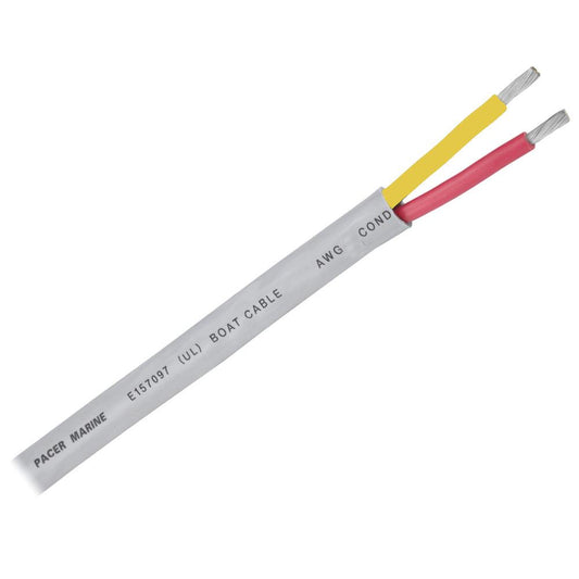 Pacer 14/2 AWG Round Safety Duplex Cable - Red/Yellow - 100' - Boat Gear USA