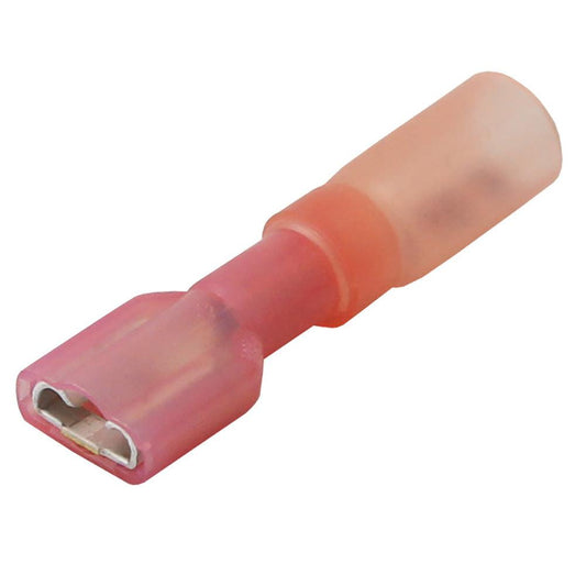 Pacer 22-18 AWG Heat Shrink Female Disconnect - 100 Pack - Boat Gear USA