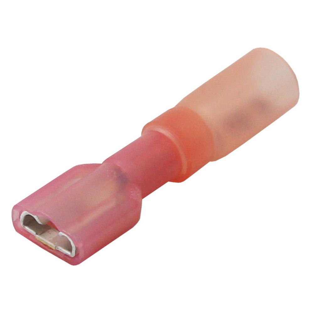 Pacer 22-18 AWG Heat Shrink Female Disconnect - 25 Pack - Boat Gear USA