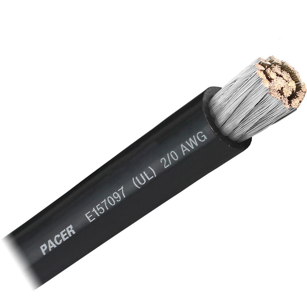 Pacer Black 2/0 AWG Battery Cable - Sold By The Foot - Boat Gear USA