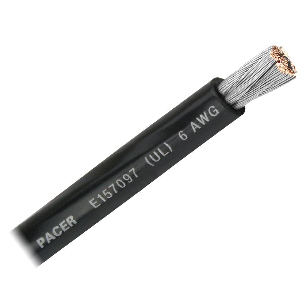 Pacer Black 6 AWG Battery Cable - Sold By The Foot - Boat Gear USA