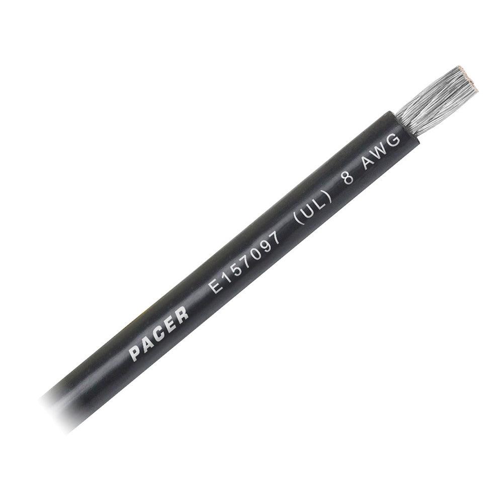 Pacer Black 8 AWG Battery Cable - Sold By The Foot - Boat Gear USA