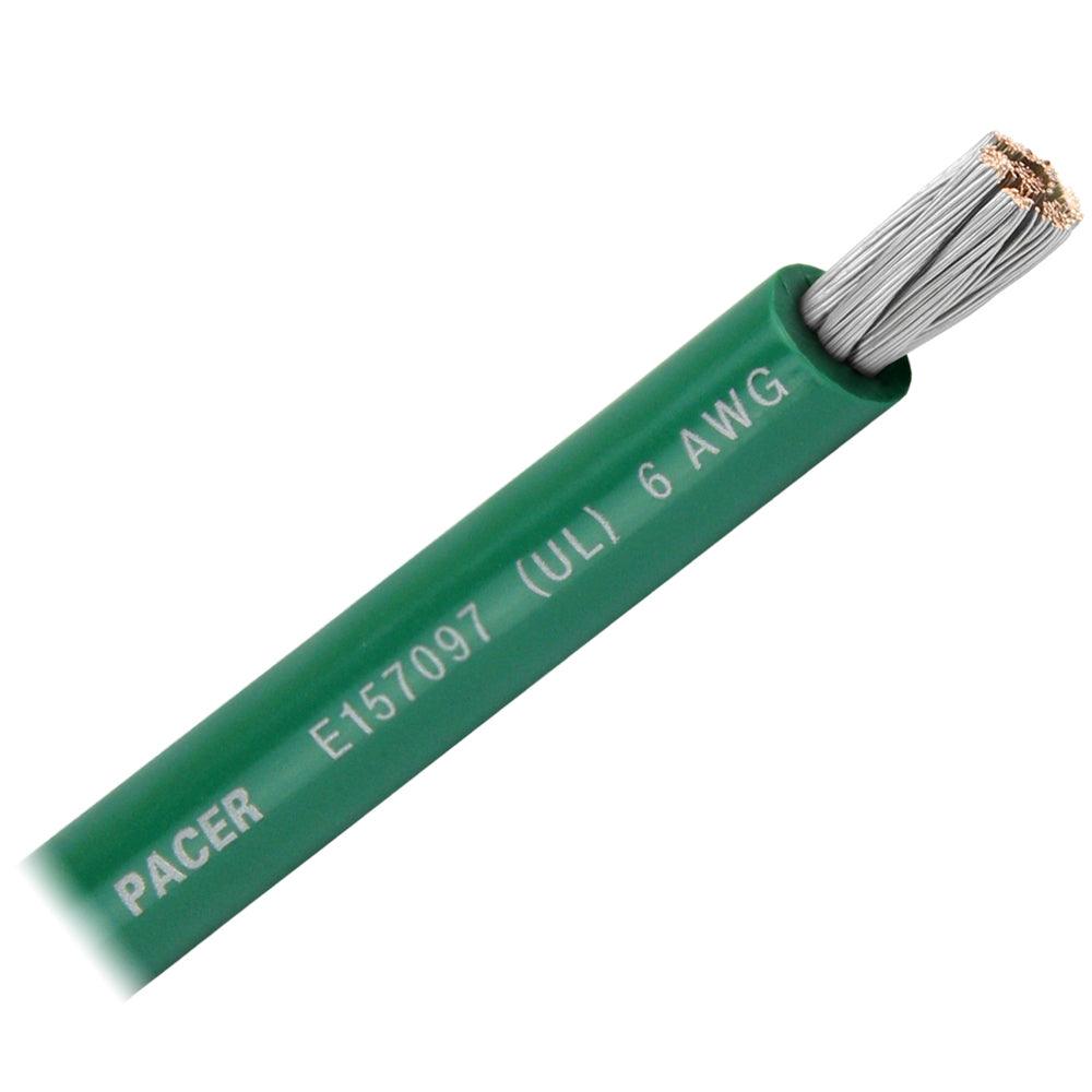 Pacer Green 6 AWG Battery Cable - Sold By The Foot - Boat Gear USA