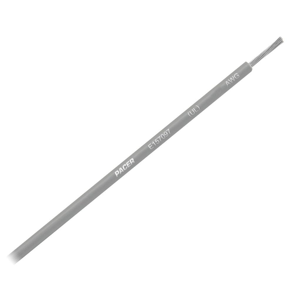Pacer Grey 10 AWG Primary Wire - 8' - Boat Gear USA