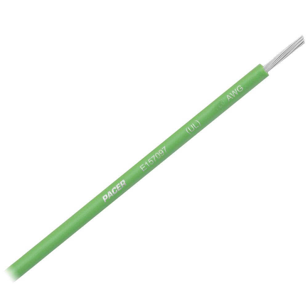 Pacer Light Green 14 AWG Primary Wire - 18' - Boat Gear USA
