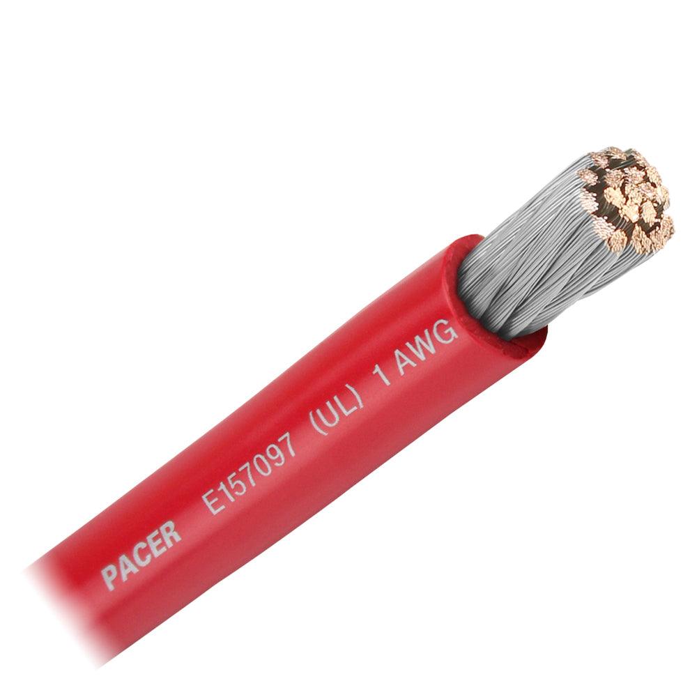 Pacer Red 1 AWG Battery Cable - Sold By The Foot - Boat Gear USA