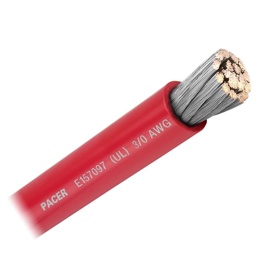 Pacer Red 3/0 AWG Battery Cable - Sold By The Foot - Boat Gear USA