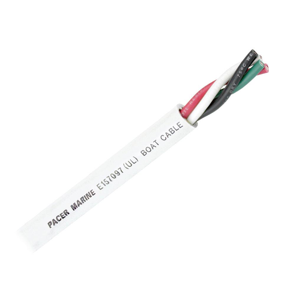 Pacer Round 4 Conductor Cable - 1000' - 14/4 AWG - Black, Green, Red & White - Boat Gear USA