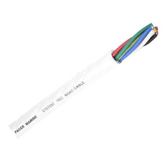 Pacer Round 6 Conductor Cable - By The Foot - 16/6 AWG - Black, Brown, Red, Green, Blue & White - Boat Gear USA