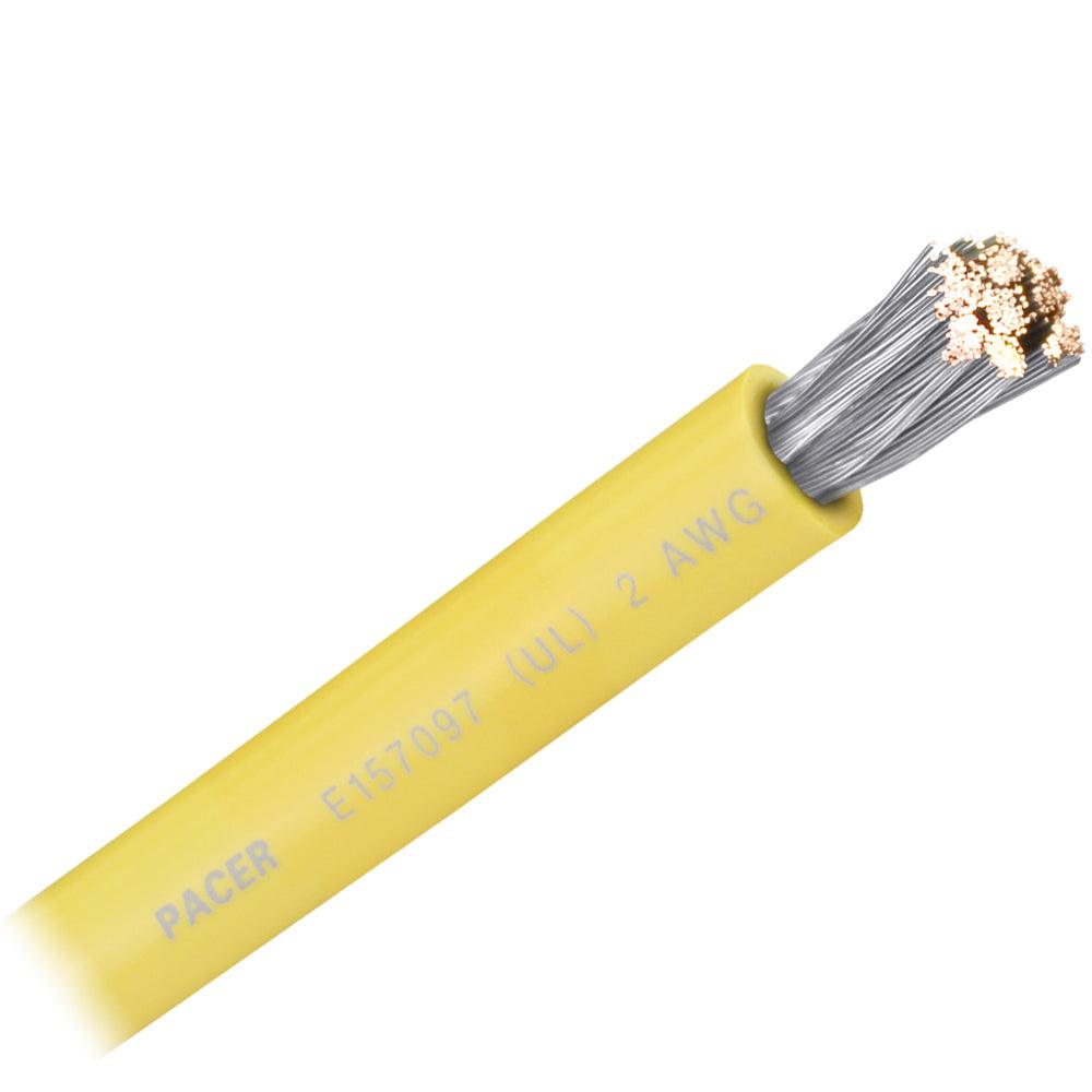 Pacer Yellow 2 AWG Battery Cable - Sold By The Foot - Boat Gear USA