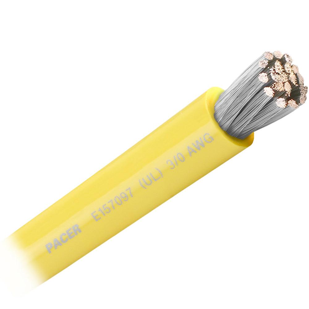 Pacer Yellow 3/0 AWG Battery Cable - Sold By The Foot - Boat Gear USA