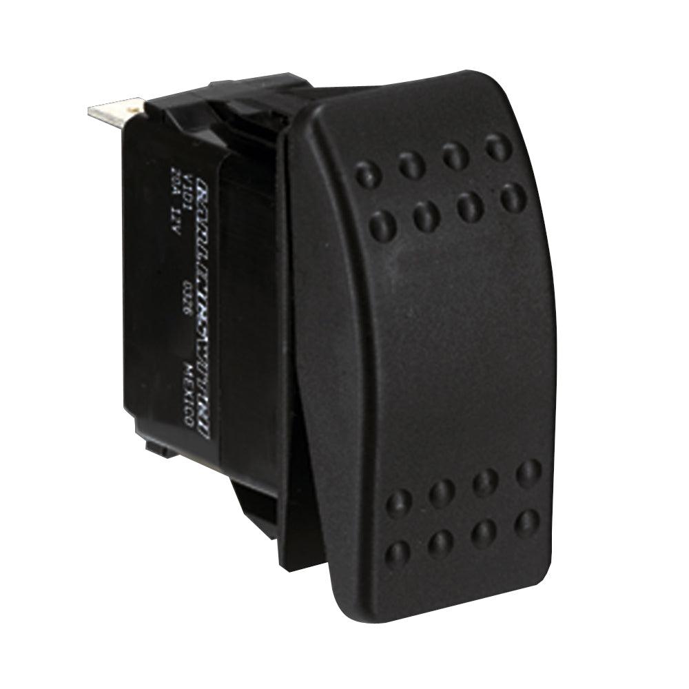 Paneltronics DPDT ON/OFF/ON Waterproof Contura Rocker Switch w/LEDs - Black - Boat Gear USA