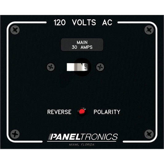 Paneltronics Standard Panel AC Main Double Pole w/30Amp CB & Reverse Polarity Indicator - Boat Gear USA