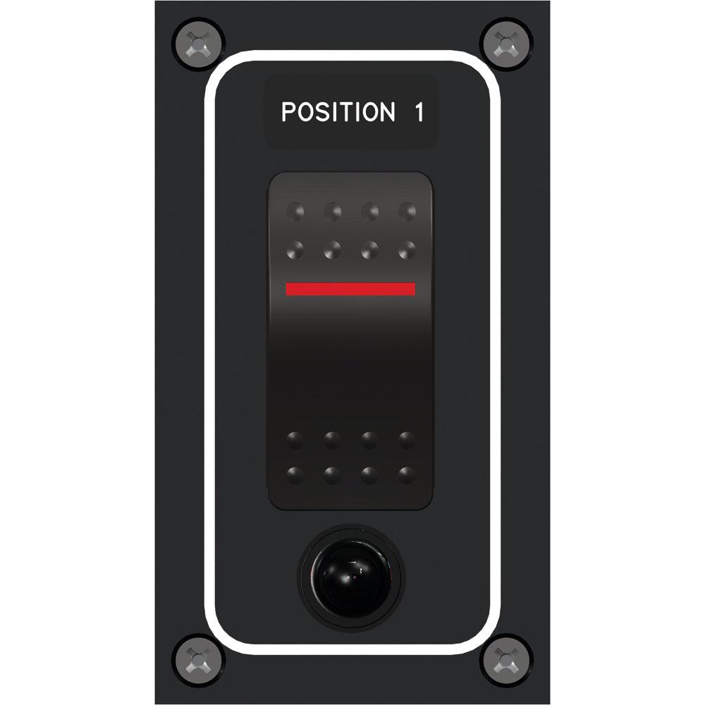 Paneltronics Waterproof Panel - DC 1-Position Illuminated Rocker Switch & Circuit Breaker - Boat Gear USA