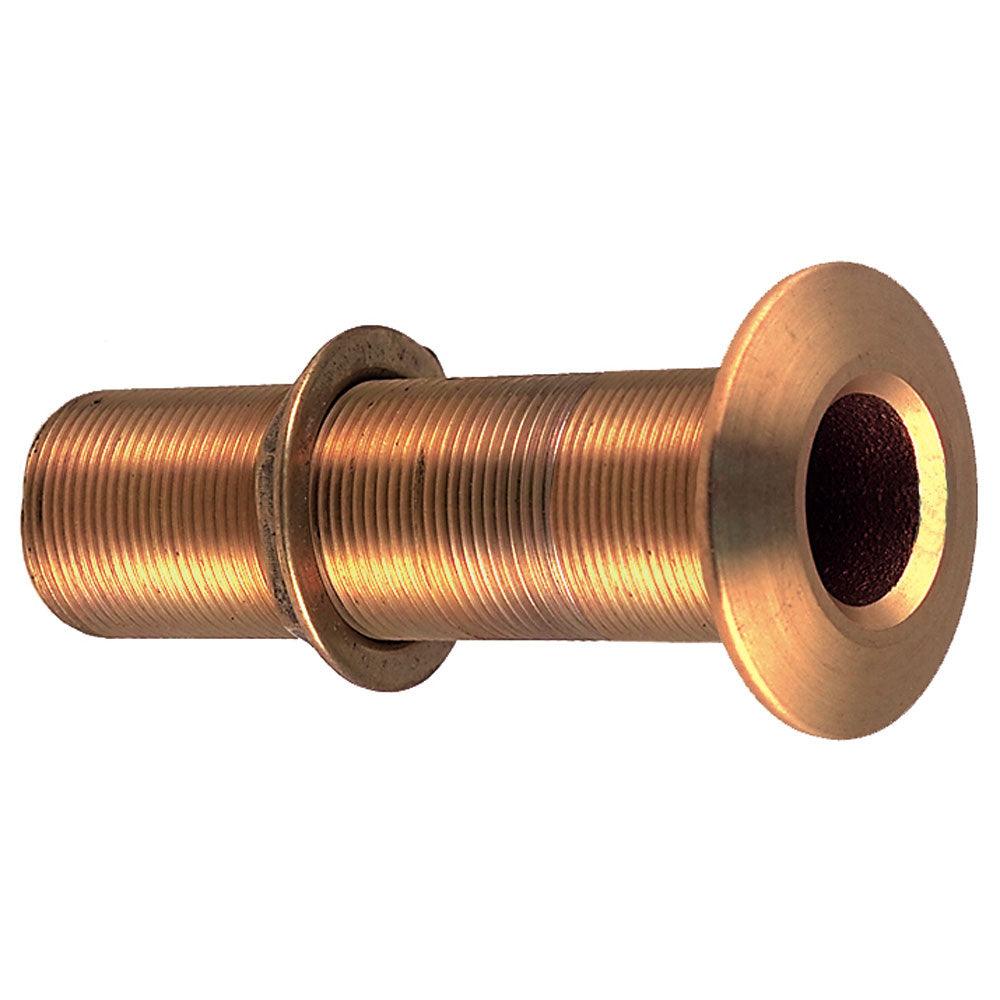 Perko 3/4" Thru-Hull Fitting w/Pipe Thread Bronze Extra Long - Max Hull 5" Thick - Boat Gear USA