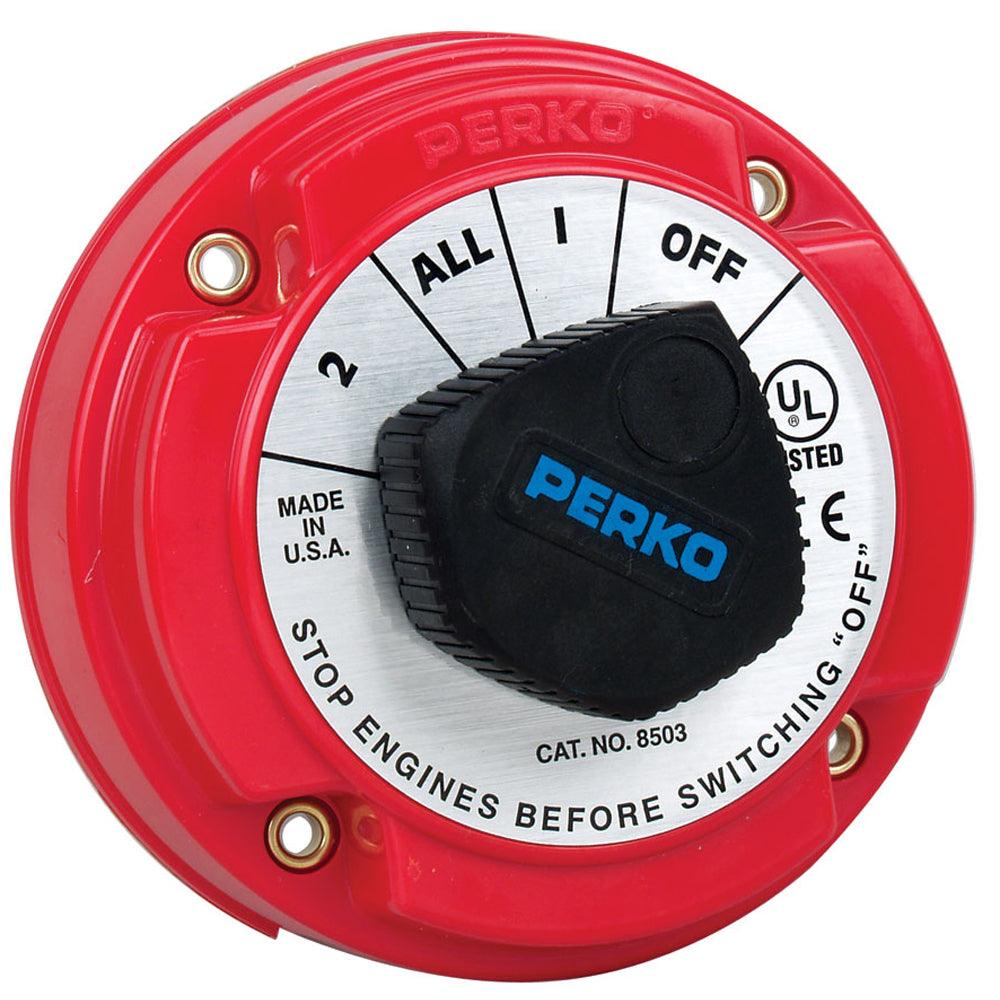 Perko 8503DP Medium Duty Battery Selector Switch w/Alternator Field Disconnect w/o Key Lock - Boat Gear USA