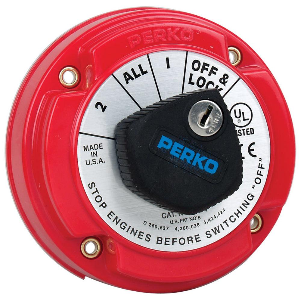 Perko 8504DP Medium Duty Battery Selector Switch w/Alternator Field Disconnect & Key Lock - Boat Gear USA