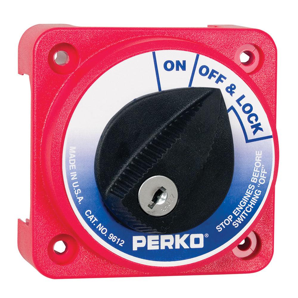 Perko 9612DP Compact Medium Duty Main Battery Disconnect Switch w/Key Lock - Boat Gear USA