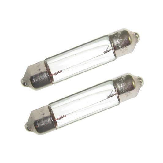 Perko Double Ended Festoon Bulbs - 12V, 10W, .80A - Pair - Boat Gear USA