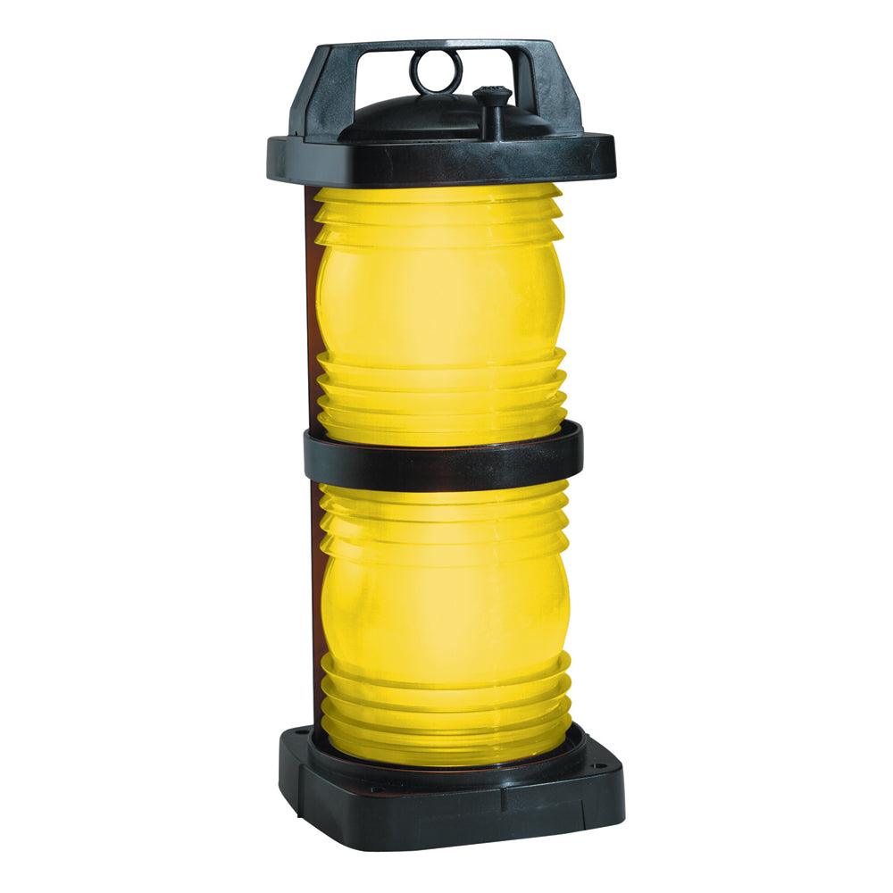 Perko Double Lens Navigation Light - Yellow Towing Light - Black Plastic - Boat Gear USA