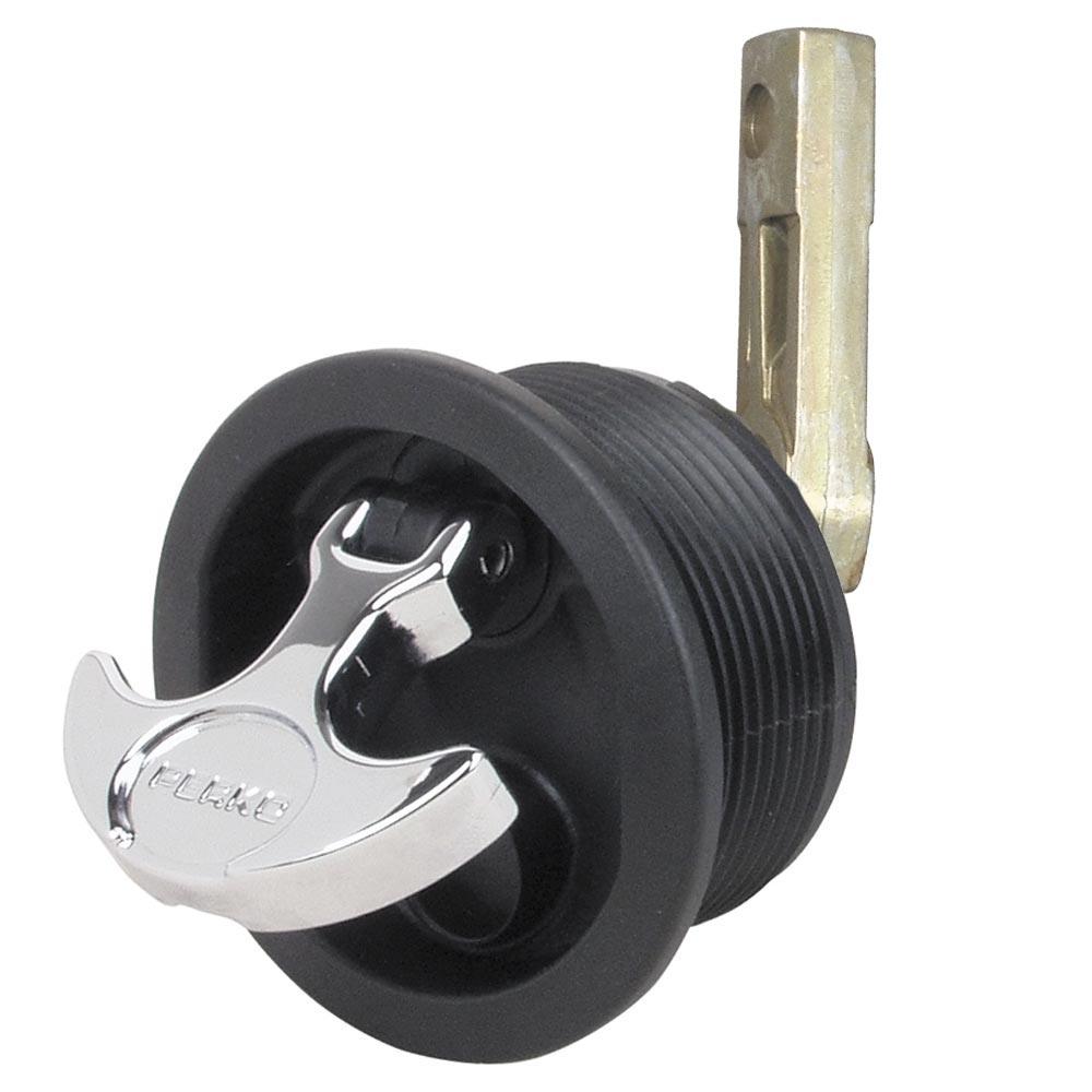 Perko Flush Mount Latch - Straight Cam Bar - 2.5" Hole - Black - Boat Gear USA